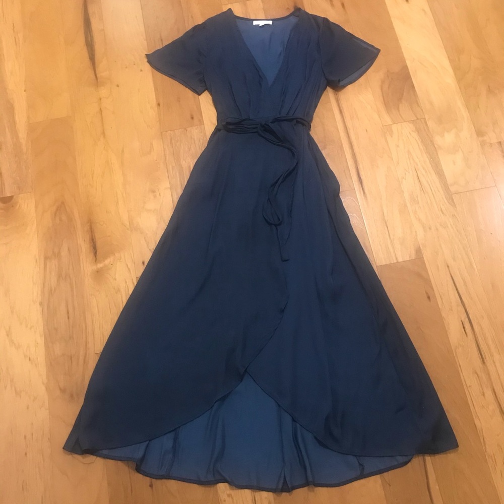 Honey Punch Wrap Dress High-Low - Size Small
